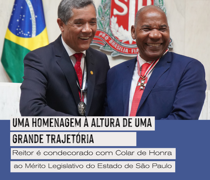 Reitor José Vicente recebe o Colar de Honra ao Mérito Legislativo
